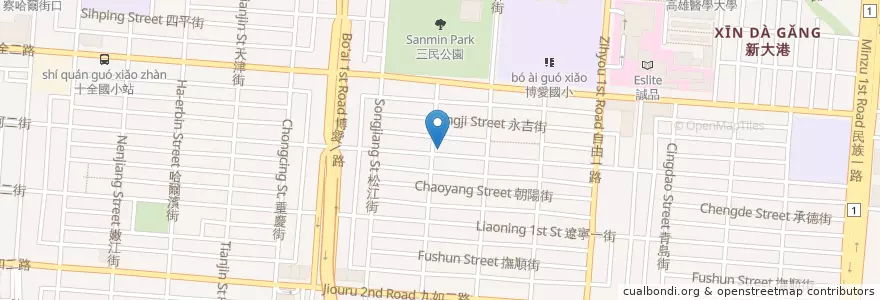Mapa de ubicacion de 湯包湯創始老店 en Tayvan, Kaohsiung, 三民區.