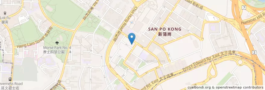 Mapa de ubicacion de Wing Lung Bank en China, Cantão, Hong Kong, Novos Territórios, Kowloon, 黃大仙區 Wong Tai Sin District, 九龍城區 Kowloon City District.