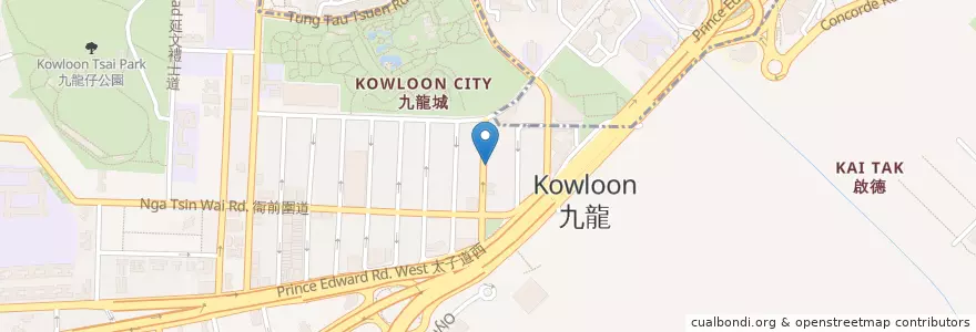 Mapa de ubicacion de Essence en China, Guangdong, Hong Kong, Kowloon, Wilayah Baru, 九龍城區 Kowloon City District.