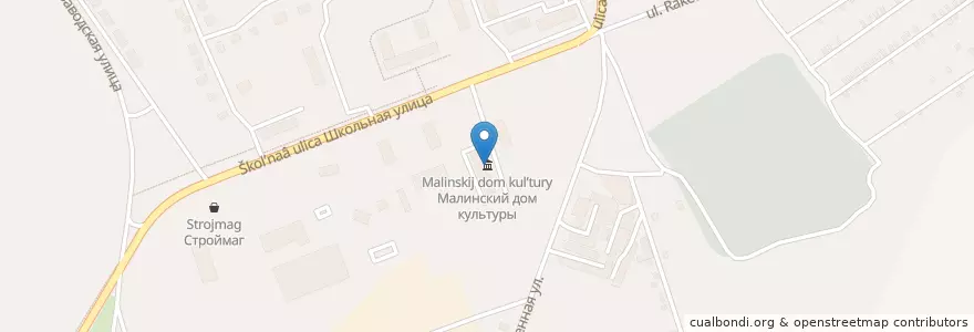 Mapa de ubicacion de Малинский дом культуры en Rusland, Centraal Federaal District, Oblast Moskou, Городской Округ Ступино.