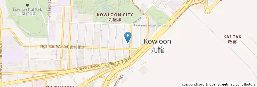 Mapa de ubicacion de Islam Food en Çin, Guangdong, Hong Kong, Kowloon, Yeni Bölgeler, 九龍城區 Kowloon City District.