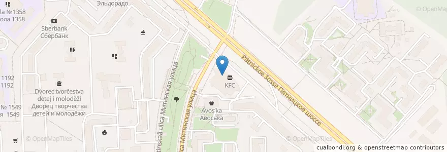 Mapa de ubicacion de Сбербанк en Russie, District Fédéral Central, Moscou, Северо-Западный Административный Округ, Район Митино.