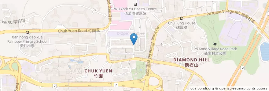Mapa de ubicacion de Dental Surgeon Albert Tsang en 중국, 광둥성, 홍콩, 가우룽, 신제, 黃大仙區 Wong Tai Sin District.