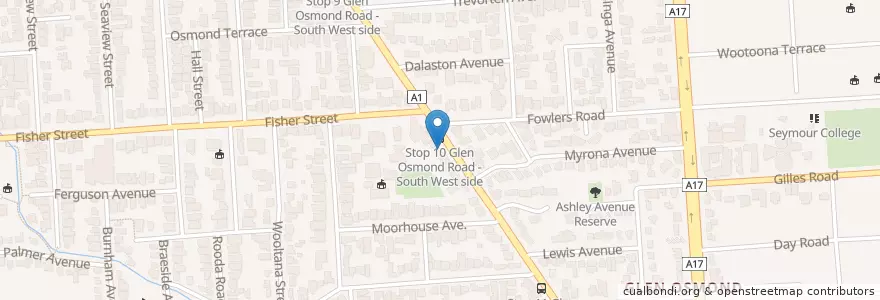 Mapa de ubicacion de Myrtle Bank Dental en Australia, Australia Meridionale, Adelaide, City Of Burnside.
