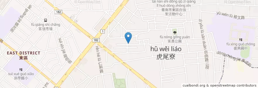 Mapa de ubicacion de 廣龍宮 en 臺灣, 臺南市, 東區.