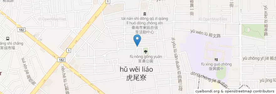 Mapa de ubicacion de 早安美之城 en 臺灣, 臺南市, 東區.