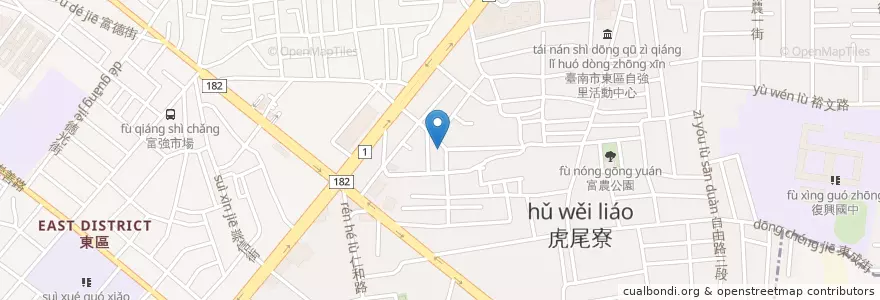 Mapa de ubicacion de 高強專業珠心算 en Taiwan, Tainan, 東區.