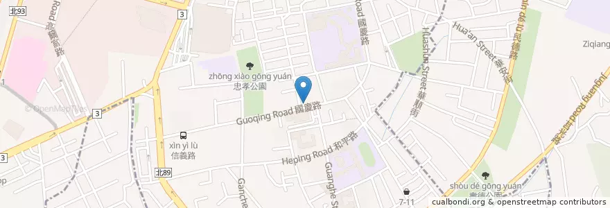 Mapa de ubicacion de 喬治藥局 en Tayvan, 新北市, 板橋區.