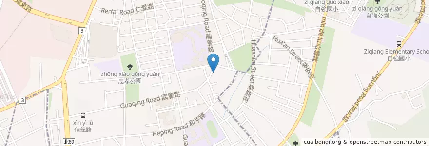 Mapa de ubicacion de 元氣家族麵飯館 en Tayvan, 新北市, 板橋區.