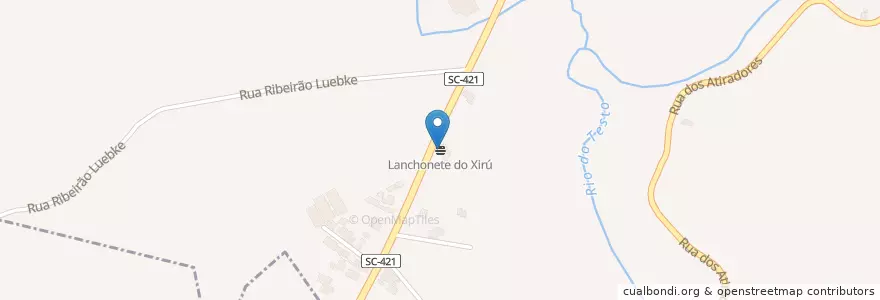 Mapa de ubicacion de Restaurante do Xiru en Бразилия, Южный Регион, Санта-Катарина, Região Geográfica Intermediária De Blumenau, Microrregião De Blumenau, Блуменау.