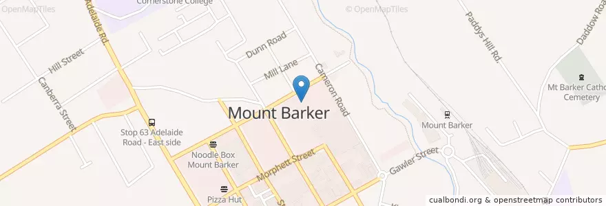 Mapa de ubicacion de bb's cafe en Австралия, Южная Австралия, Mount Barker District Council.