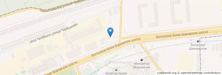 Mapa de ubicacion de Бургер Кинг en Rusia, Distrito Federal Central, Москва, Западный Административный Округ, Район Солнцево.