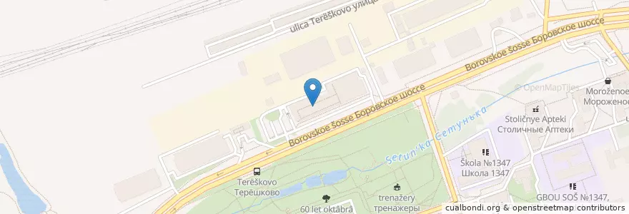 Mapa de ubicacion de Бургер Кинг en Rusland, Centraal Federaal District, Moskou, Западный Административный Округ, Район Солнцево.