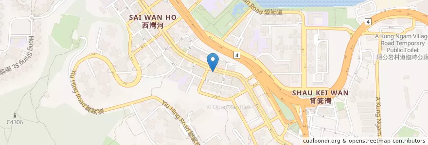 Mapa de ubicacion de 錦川餐廳 Kam Cyun Restaurant en China, Guangdong, Hongkong, Hongkong, New Territories, 東區 Eastern District.