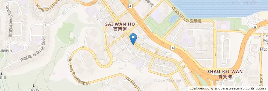 Mapa de ubicacion de 新榮興粥店 en China, Provincia De Cantón, Hong Kong, Isla De Hong Kong, Nuevos Territorios, 東區 Eastern District.