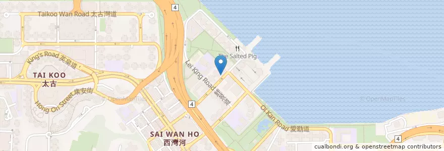 Mapa de ubicacion de Starbucks en Cina, Guangdong, Hong Kong, Hong Kong, Nuovi Territori, 東區 Eastern District.
