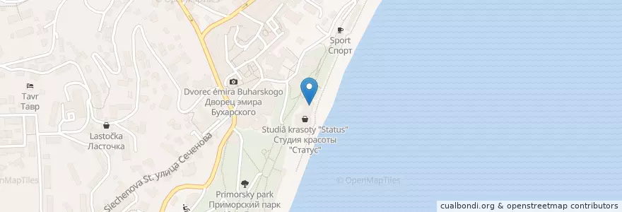 Mapa de ubicacion de Verdi en Russland, Föderationskreis Südrussland, Autonome Republik Krim, Republik Krim, Jaltaer Stadtrat, Stadtkreis Jalta.