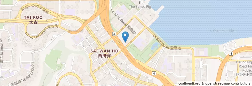Mapa de ubicacion de 大快活 Fairwood en Китай, Гуандун, Гонконг, Гонконг, Новые Территории, 東區 Eastern District.