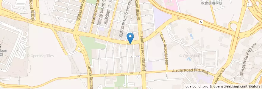 Mapa de ubicacion de NCB en 中国, 广东省, 香港, 九龍, 新界, 油尖旺區.