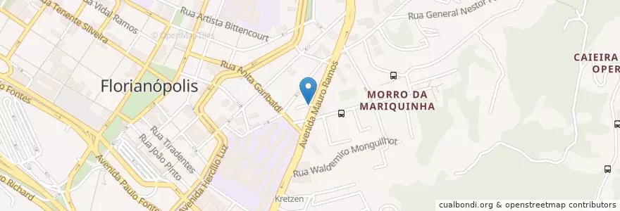 Mapa de ubicacion de Pa-Kua Martial Arts Academy en 브라질, 남부지방, 산타카타리나, Microrregião De Florianópolis, Região Geográfica Intermediária De Florianópolis, 플로리아노폴리스.