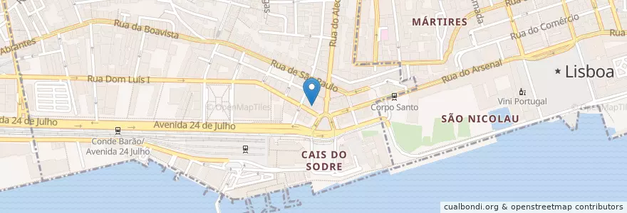 Mapa de ubicacion de O'Gilins en 포르투갈, Área Metropolitana De Lisboa, Lisboa, Grande Lisboa, Misericórdia.