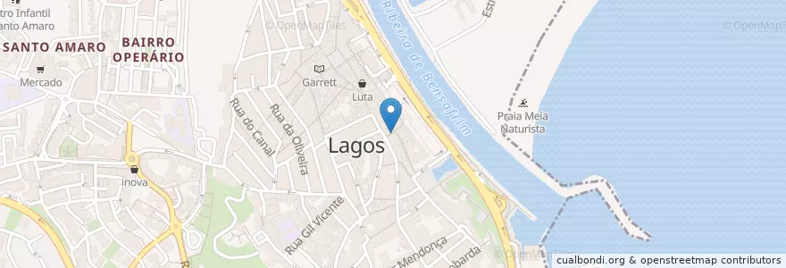 Mapa de ubicacion de MJ's Bar en 葡萄牙, Algarve, Algarve, Faro, Lagos, São Gonçalo De Lagos.