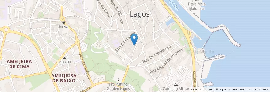 Mapa de ubicacion de No Pátio en البرتغال, الغرب, الغرب, فارو, لاغوس, São Gonçalo De Lagos.