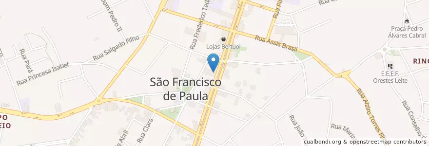 Mapa de ubicacion de São João en 巴西, 南部, 南里奥格兰德, Região Geográfica Imediata De Caxias Do Sul, Região Geográfica Intermediária De Caxias Do Sul, São Francisco De Paula.