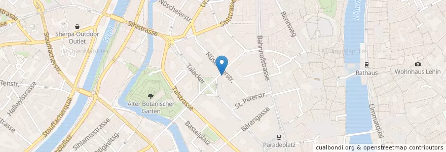Mapa de ubicacion de Pelikan Apotheke en Switzerland, Zurich, District Zurich, Zurich.