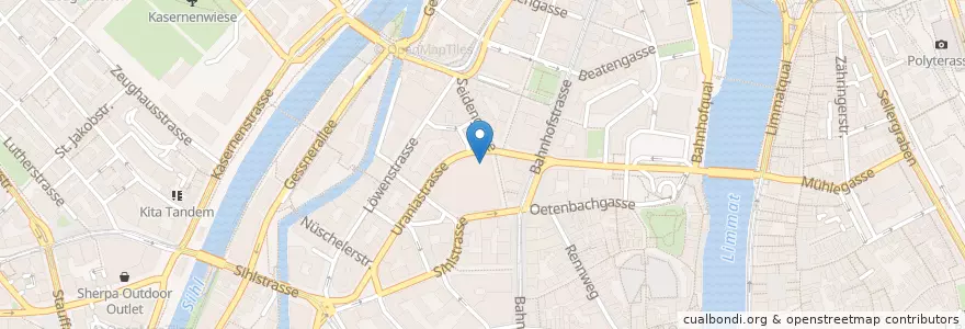 Mapa de ubicacion de Jelmoli Restaurant en Svizzera, Zurigo, Distretto Di Zurigo, Zurigo.