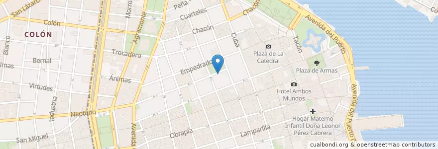Mapa de ubicacion de San Juan Bar & Grill en کوبا, La Habana, La Habana Vieja.