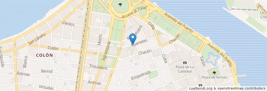 Mapa de ubicacion de Cafe Espada en Cuba, La Habana, La Habana Vieja.