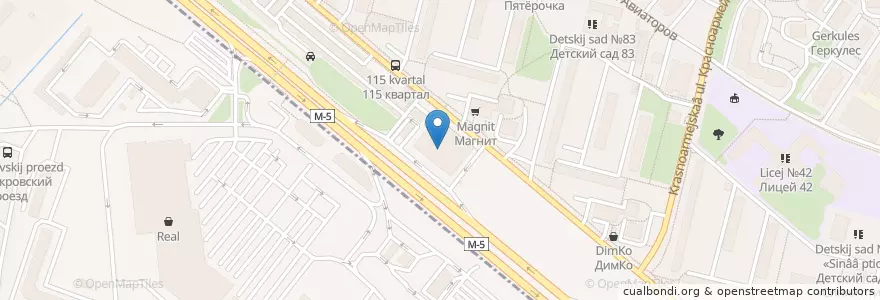 Mapa de ubicacion de Авангард en Rusia, Distrito Federal Central, Óblast De Moscú, Городской Округ Люберцы.