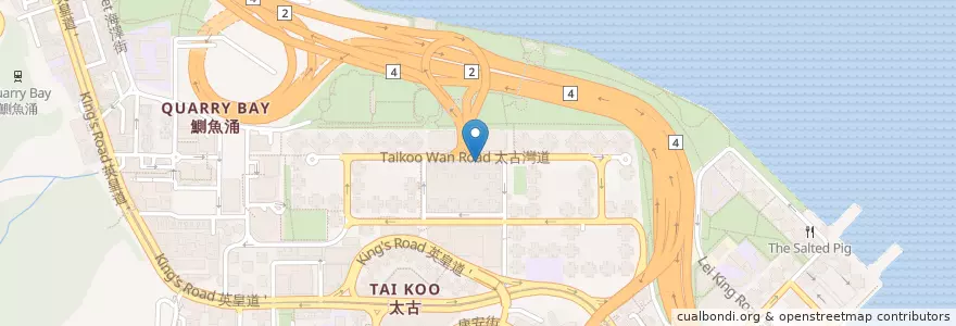 Mapa de ubicacion de Greyhound Café en 중국, 광둥성, 홍콩, 홍콩섬, 신제, 東區 Eastern District.