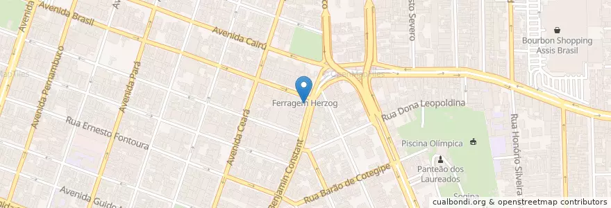 Mapa de ubicacion de Xereta Bar en Brasil, Região Sul, Rio Grande Do Sul, Região Metropolitana De Porto Alegre, Região Geográfica Intermediária De Porto Alegre, Região Geográfica Imediata De Porto Alegre, Porto Alegre.