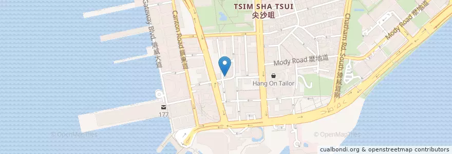 Mapa de ubicacion de Pizza Hut en 中国, 广东省, 香港, 新界, 油尖旺區.
