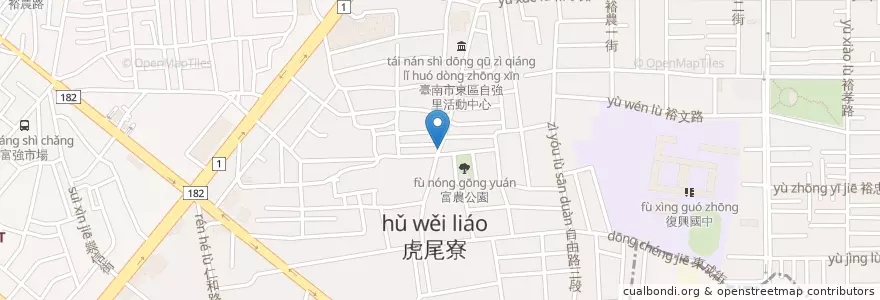 Mapa de ubicacion de 杭信行中藥材公司 en 臺灣, 臺南市, 東區.