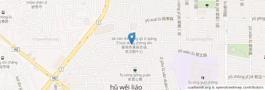 Mapa de ubicacion de 朗頡水餃 en Taiwan, Tainan, 東區.