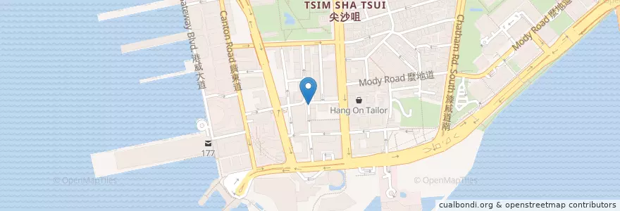 Mapa de ubicacion de The Spaghetti House en Çin, Guangdong, Hong Kong, Yeni Bölgeler, 油尖旺區 Yau Tsim Mong District.
