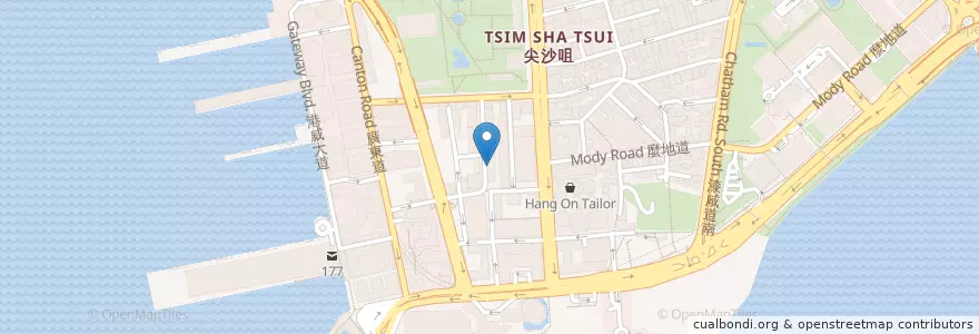 Mapa de ubicacion de Starbucks en China, Cantão, Hong Kong, Novos Territórios, 油尖旺區 Yau Tsim Mong District.