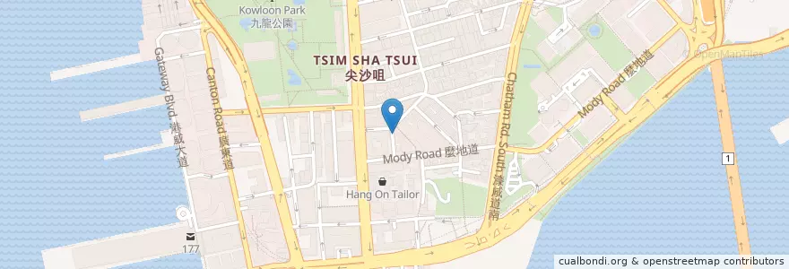Mapa de ubicacion de Starbucks en China, Guangdong, Hong Kong, Kowloon, Wilayah Baru, 油尖旺區 Yau Tsim Mong District.
