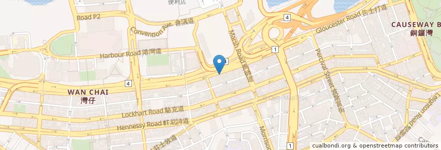 Mapa de ubicacion de Two Stories en China, Guangdong, Hong Kong, Pulau Hong Kong, Wilayah Baru, 灣仔區 Wan Chai District.