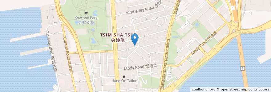 Mapa de ubicacion de Kong Fung RMB Exchange en Chine, Guangdong, Hong Kong, Kowloon, Nouveaux Territoires, 油尖旺區 Yau Tsim Mong District.