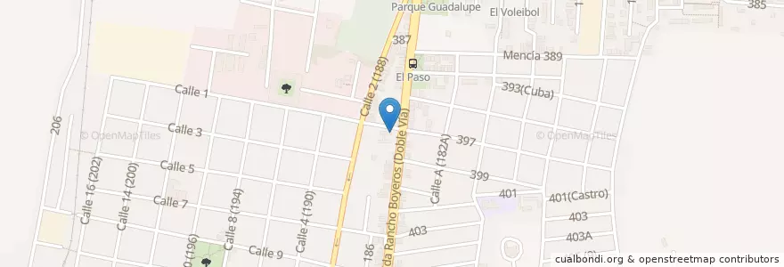 Mapa de ubicacion de Osito Micha en Cuba, Havana, Boyeros.