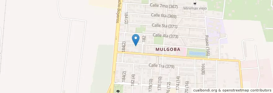 Mapa de ubicacion de Salón de Mulgoba en 古巴, La Habana, Boyeros.