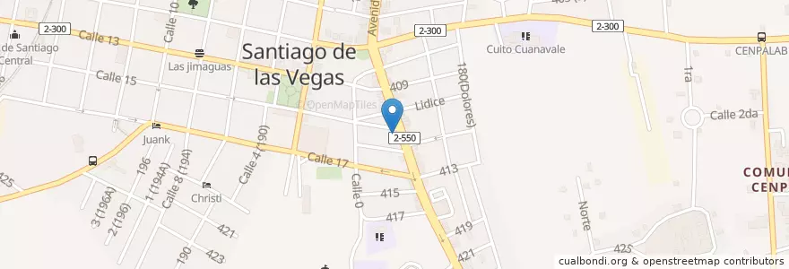Mapa de ubicacion de Doble Vía en Cuba, La Habana, Boyeros.