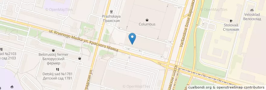 Mapa de ubicacion de Сбербанк en Rússia, Distrito Federal Central, Москва, Южный Административный Округ, Chertanovo Tsentralnoye (Distrito).