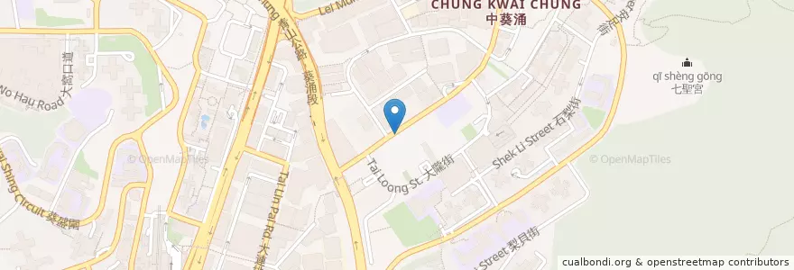 Mapa de ubicacion de Pizza Hut en 中国, 广东省, 香港 Hong Kong, 新界 New Territories, 葵青區 Kwai Tsing District.