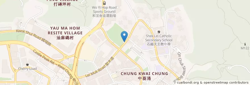 Mapa de ubicacion de 10 Scana en 中国, 広東省, 香港, 新界, 葵青區 Kwai Tsing District.