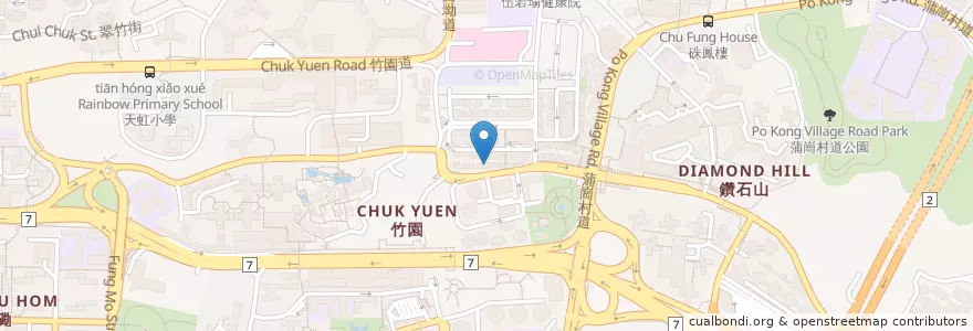 Mapa de ubicacion de Wing Lung Bank en Çin, Guangdong, Hong Kong, Kowloon, Yeni Bölgeler, 黃大仙區 Wong Tai Sin District.